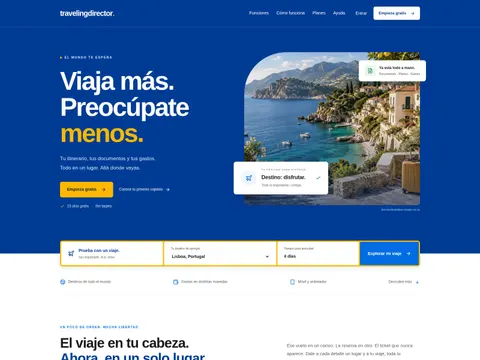 Portada de Traveling Director: viaja más, preocúpate menos, con itinerario, documentos y gastos en un lugar